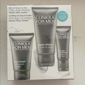 Clinique For Men Anti-Age Moisturizer Set - Black and Gray